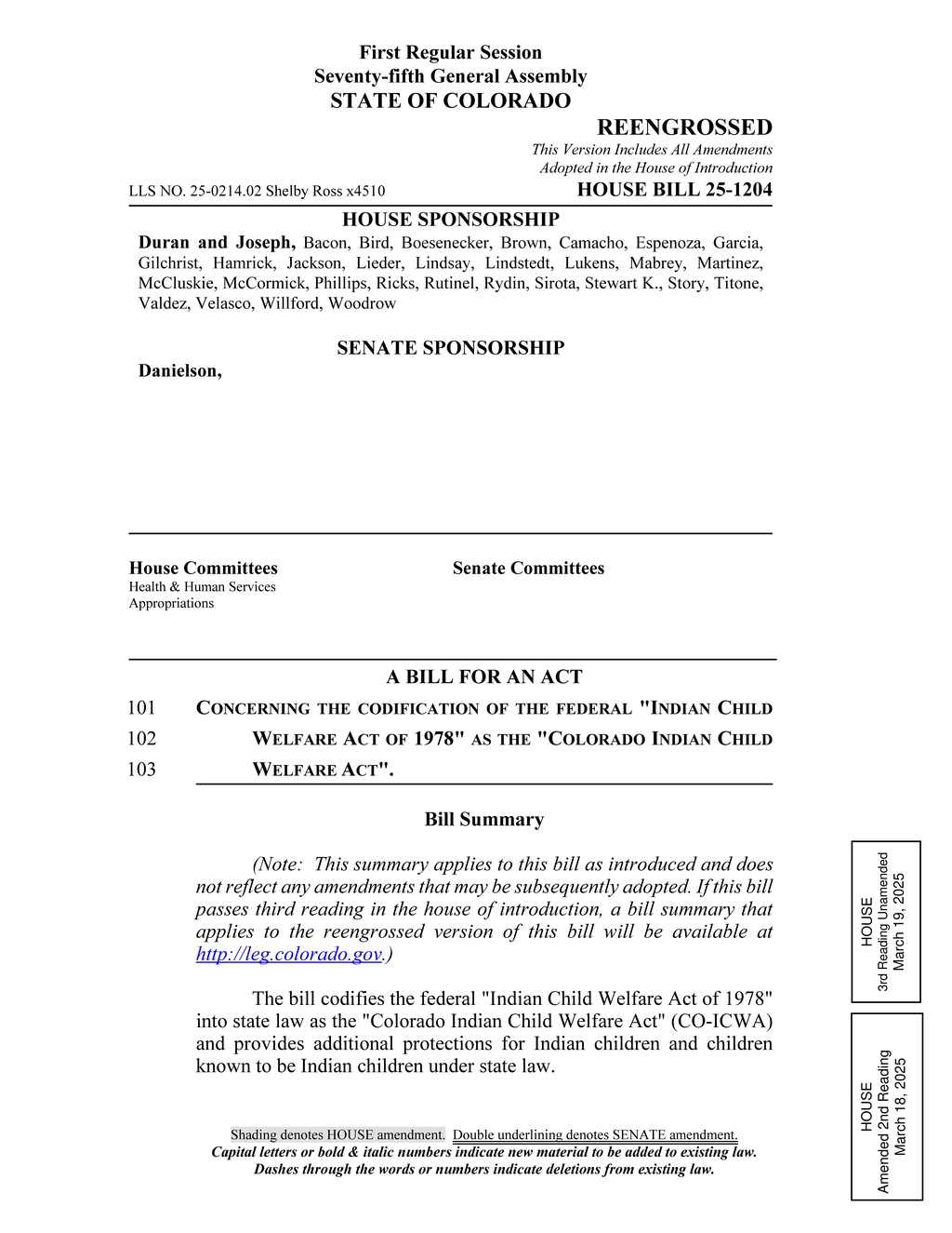 Colorado General Assembly codifies Indian Child Welfare Act protections for tribal children
