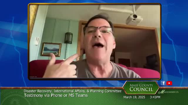 Mike Moran urges preservation of trees amid Lahaina condominiumization concerns