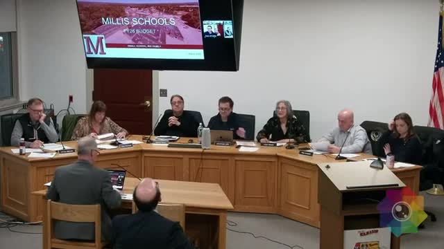 Millis school leaders present FY26 budget request as enrollment and special‑needs counts rise