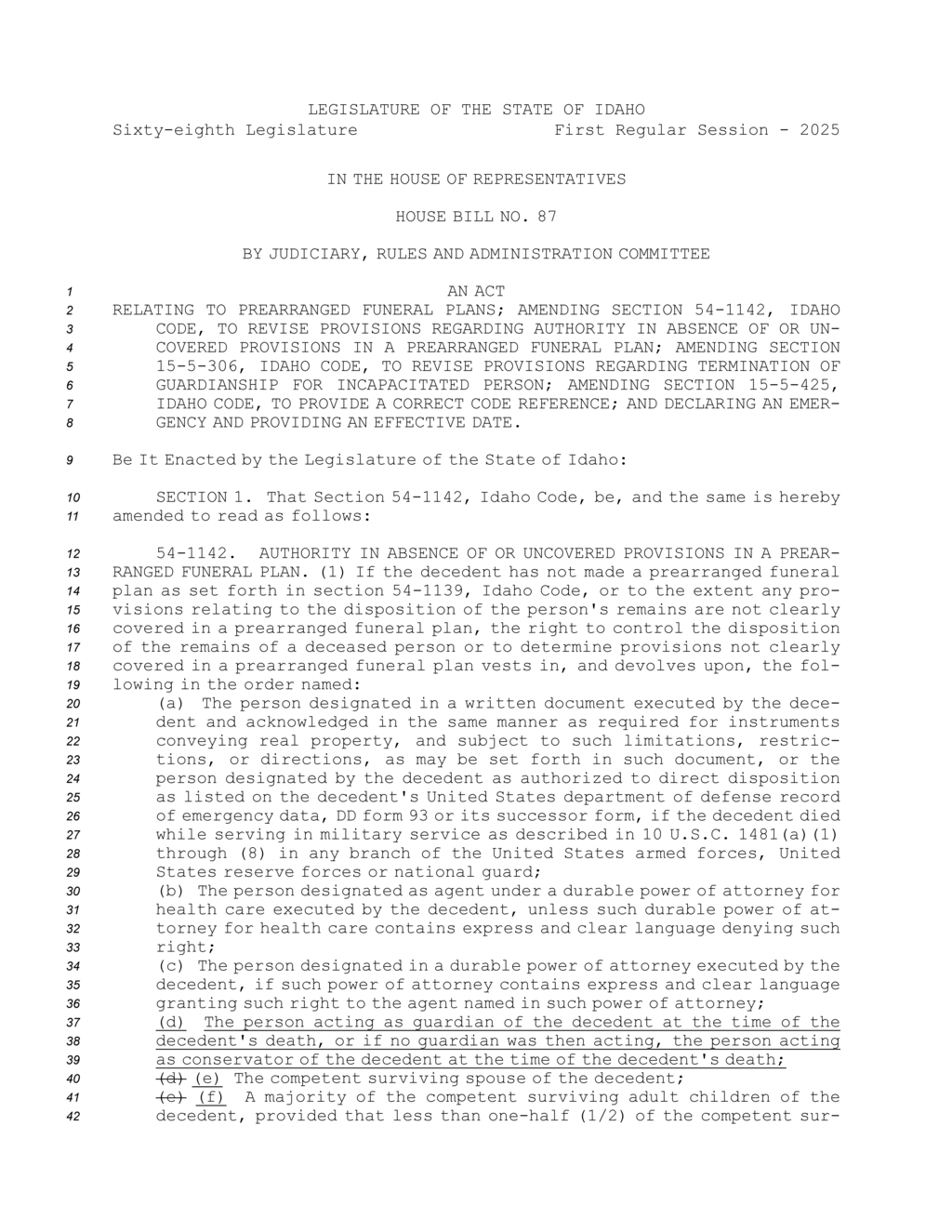 Idaho clarifies autopsy authorization and durable power of attorney rules