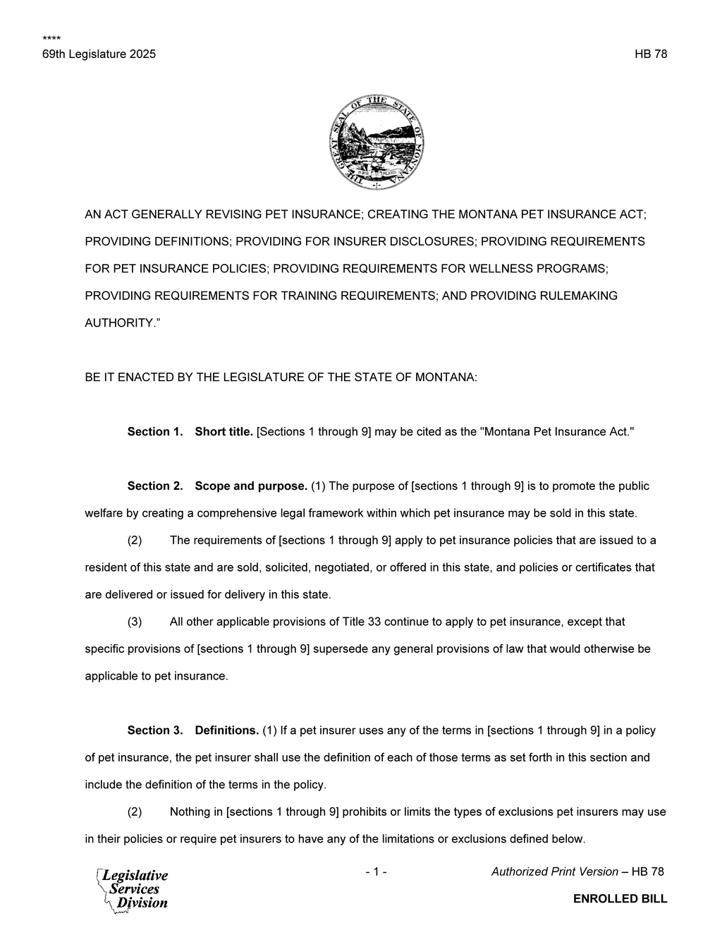 Montana Legislature approves new comprehensive pet insurance framework