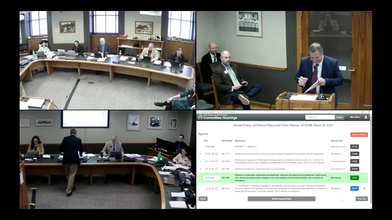 Committee backs bill allowing Agriculture commissioner to hold easements and earn interest on mitigation fund