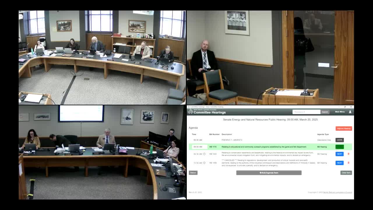 Senate committee advances bill letting Game and Fish run student job‑shadowing programs