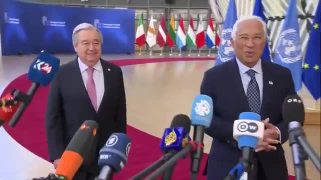 UN Secretary General urges EU support for global peace and climate action