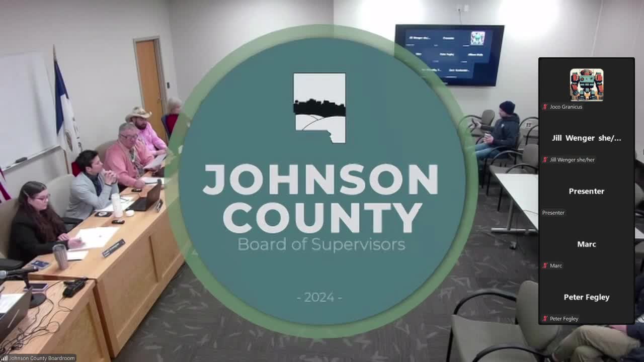 Johnson County supervisors approve routine organizational items, appointments and agreements