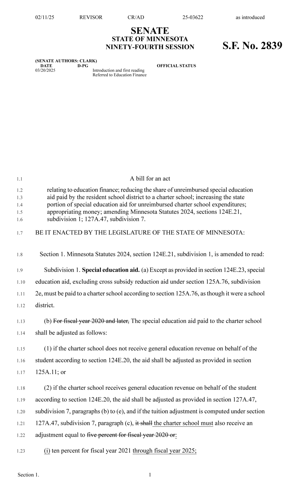 Legislature alters special education funding formula for charter schools and districts