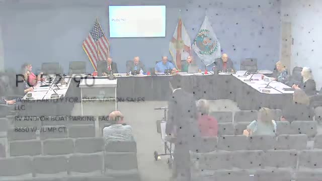 Jump Station LLC proposes RV and boat parking facility on South Suncoast Boulevard