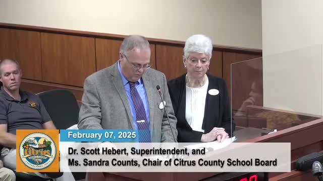 Citrus County leaders request funding for schools and environmental projects