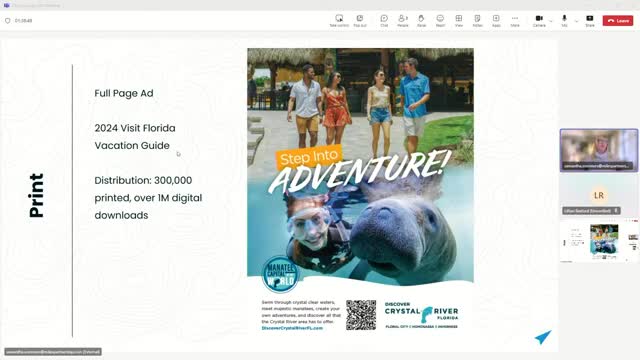 Florida's tourism campaign reports 300K printed guides and 1M digital downloads
