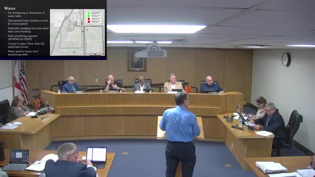 County reviews sand mining operation addressing water, traffic, and environmental concerns