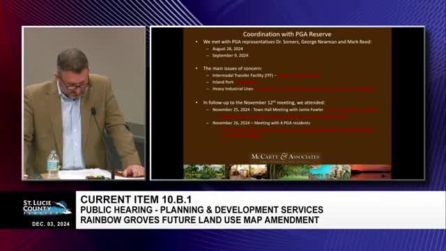 City of Port St. Lucie challenges McCarty's development agreement proposals amid traffic concerns
