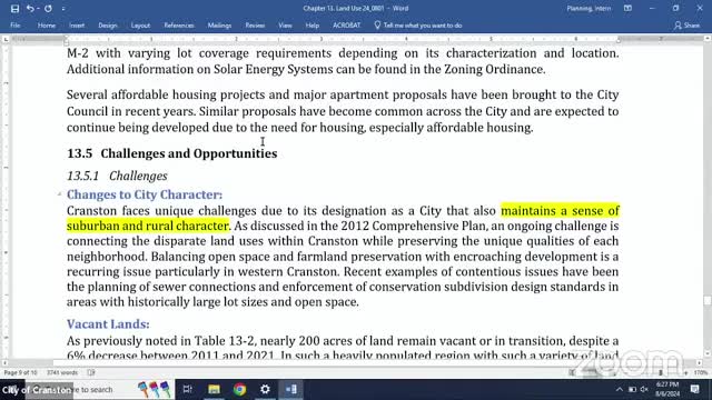 Cranston Planning Commission debates infill definition amid density concerns