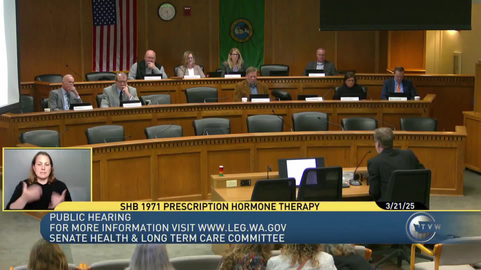 Committee hears broad testimony supporting insurer reimbursement for 12‑month hormone refills