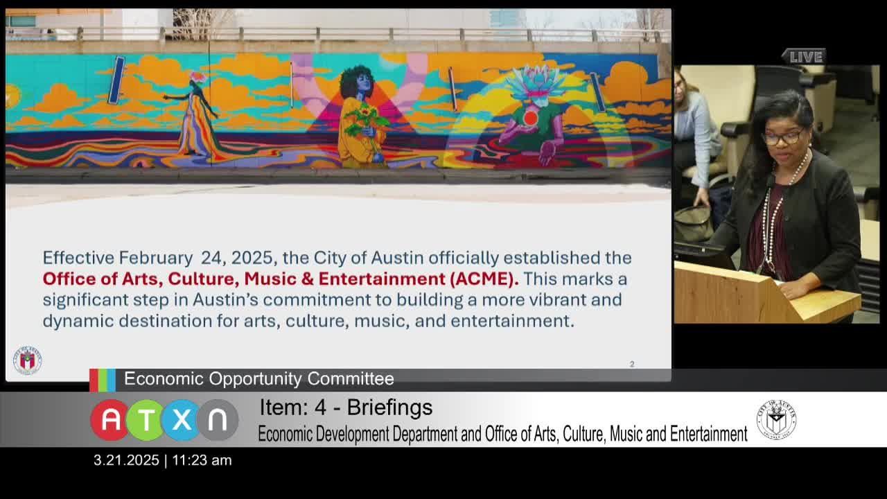Austin creates Office of Arts, Culture, Music and Entertainment to centralize cultural programs