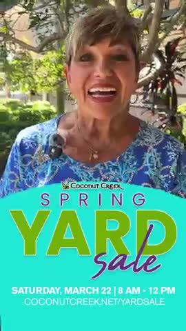 Coconut Creek Vice Mayor Raley announces spring yard sale on March 22