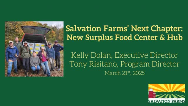Salvation Farms outlines plan for Morrisville food-processing hub to turn farm surplus into school and Meals-on-Wheels supplies