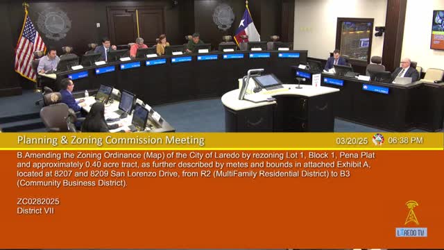 Commission approves rezoning of 8207–8209 San Lorenzo Drive over staff objection