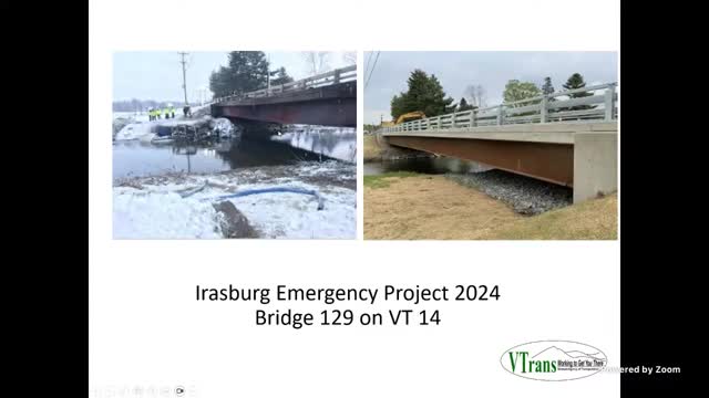 Vermont transportation projects focus on culvert and bridge rehabilitation amid flooding concerns