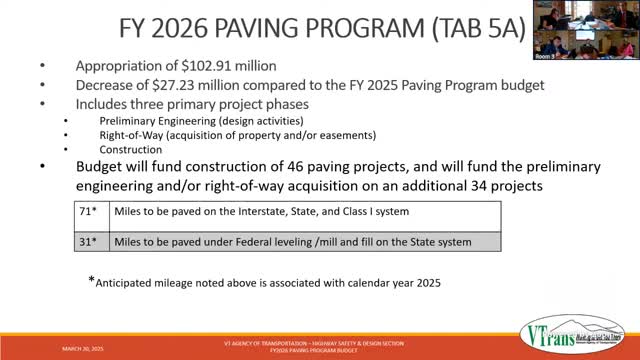 Transportation officials outline 10G funding for upcoming paving projects in Vermont