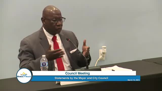 Riviera Beach Council members prioritize water, education, and community engagement initiatives