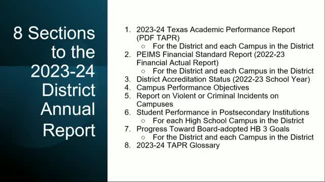 Board adopts House Bill 3 early-childhood targets and 5-year CCMR goal; parent raises scheduling conflict for sports and band