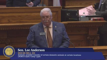 Senate passes animal protection bill with 53-1 vote
