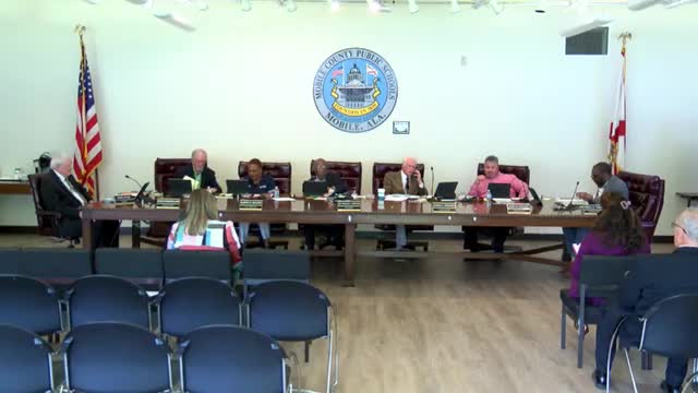 Mobile County Public Schools staff says additional property items may be added to Monday agenda; executive session requested on litigation and employee matters