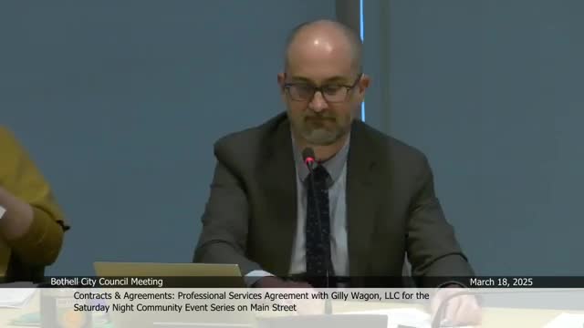 Bothell council approves $225,000 contract for 15-week Saturday night event series in downtown