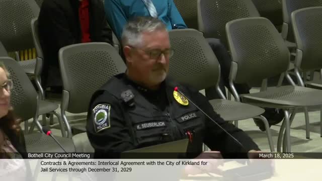 Bothell approves interlocal agreement with Kirkland for jail services through 2029 to reduce transport time and costs