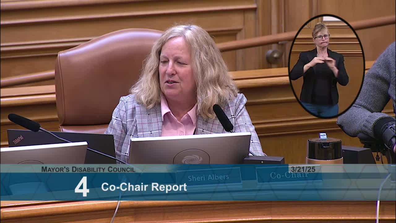 San Francisco Mayor's Council on Disability elects new co-chairs and outlines key initiatives