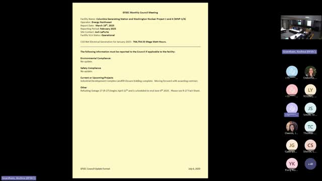 Energy Northwest schedules Columbia Generating Station outage April 11–June 6; landfill closure contract awarded