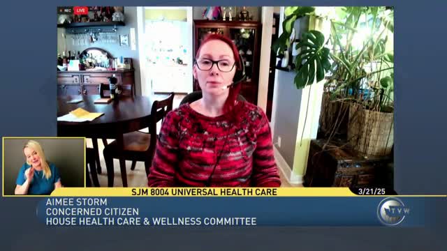 Nurse Anna Schroeder champions Senate Joint Memorial 08/2004 for universal health care