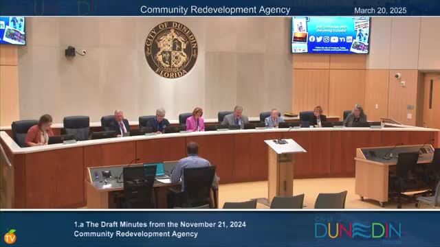 Dunedin CRA approves FY2024 annual report, advisory committee appointments; ratifies Chamber takeover of merchants group