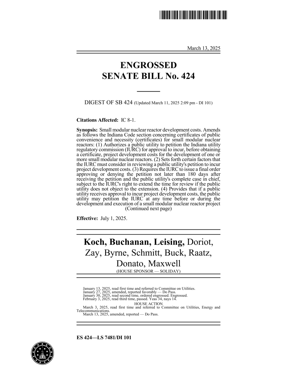 Indiana commission sets regulations for small modular nuclear reactor proposals