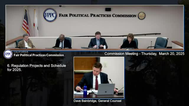 FPPC votes to sponsor eight commission-initiated bills, highlights AB 775 behested-payment reforms