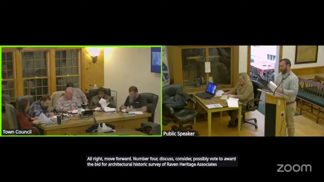 Council awards architectural/historic-survey contract for Ashaway 1904 project to low bidder