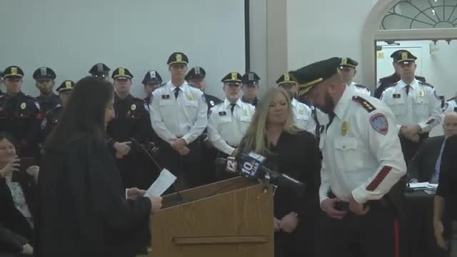 Kyle Ricas sworn in as Narragansett's new police chief