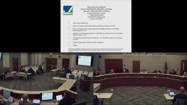 Plan commission recommends conditional‑use permit for three‑tenant Kamas Court building with landscaping, lighting conditions