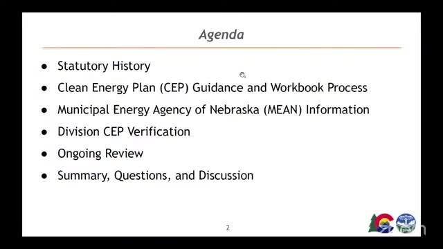 CDPHE proposes verification that MEAN’s clean energy plan meets statutory threshold; PUC requests annual written updates