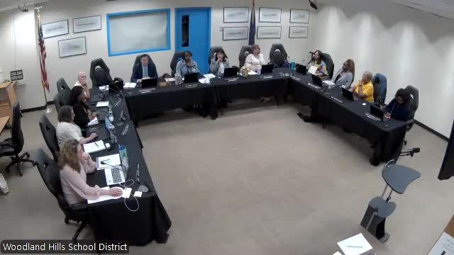 Woodland Hills board approves broker, bill lists and student trip; tables superintendent conference reimbursement