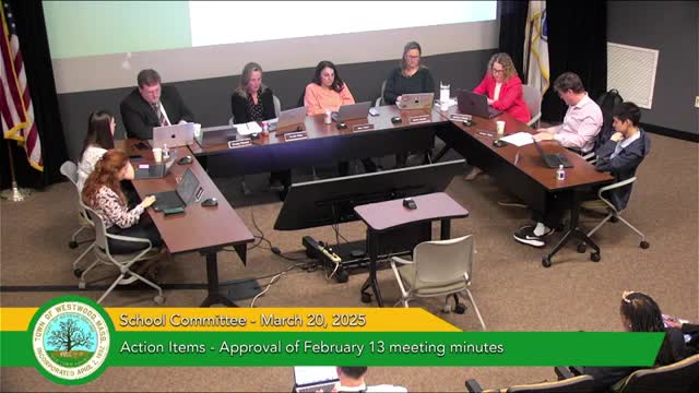 Votes at a glance: Westwood School Committee approves minutes and moves to executive session