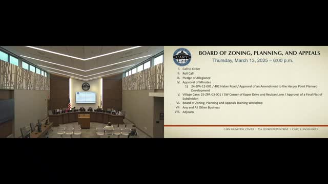 ZPA recommends approval of Ridgefield Park final plat for 38-unit residential development