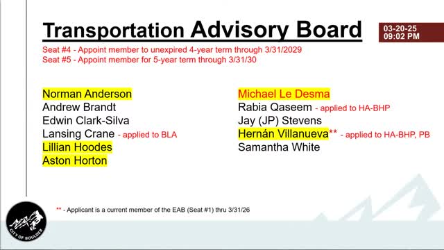 Transportation Advisory Board nominee emphasizes senior citizen needs in transit planning