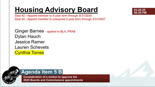Council nominates Cynthia Torres and Lauren Chavets for housing advisory board seats