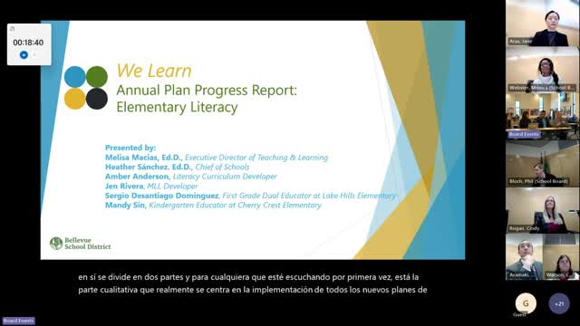 Bellevue Schools highlight progress in language literacy and curriculum implementation