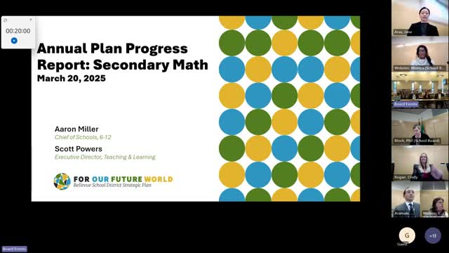 District cites gains in interim math assessments; piloting Algebra 1 support for newcomers and striving learners