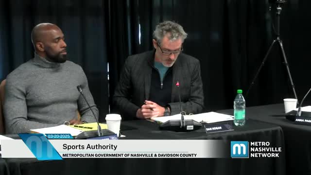 Sports Authority approves maintenance payment of up to $6,000 and fiscal year 2026 operating and capital budget