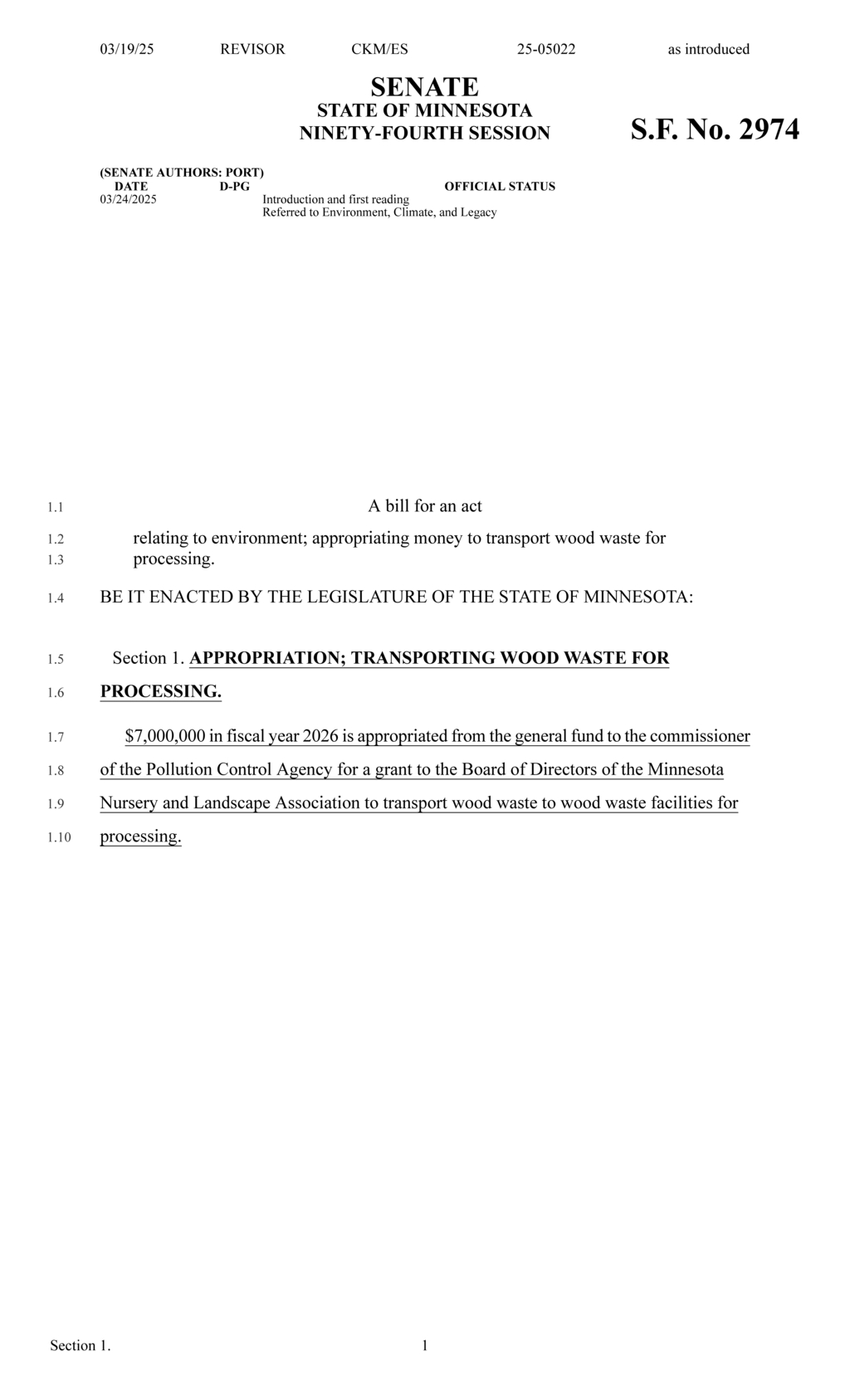 Minnesota Legislature allocates $7M for wood waste transportation processing