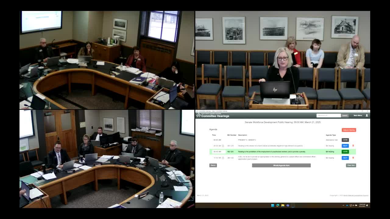 North Dakota lawmakers scrutinize House Bill 1291 on employment audits and foreign nationals