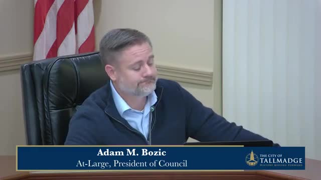 Tallmadge City Council reviews 2025 budget emphasizing administrative shift